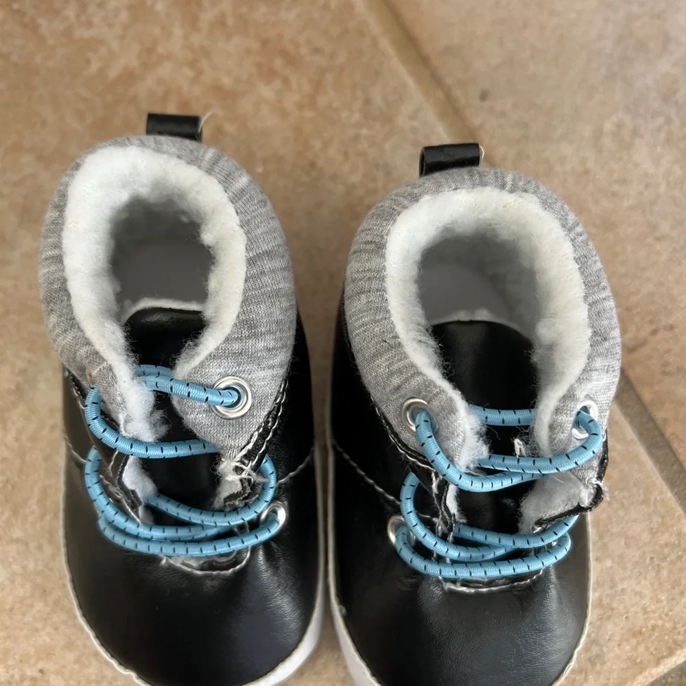 Baby Shoes Set - Denim and Black